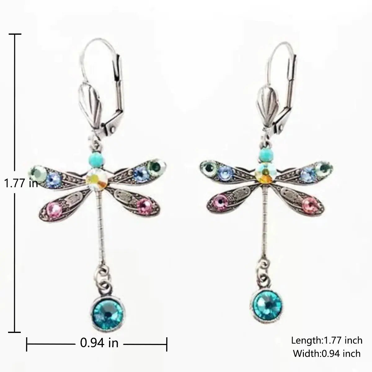 Elegante geschnitzte Libellenohrringe