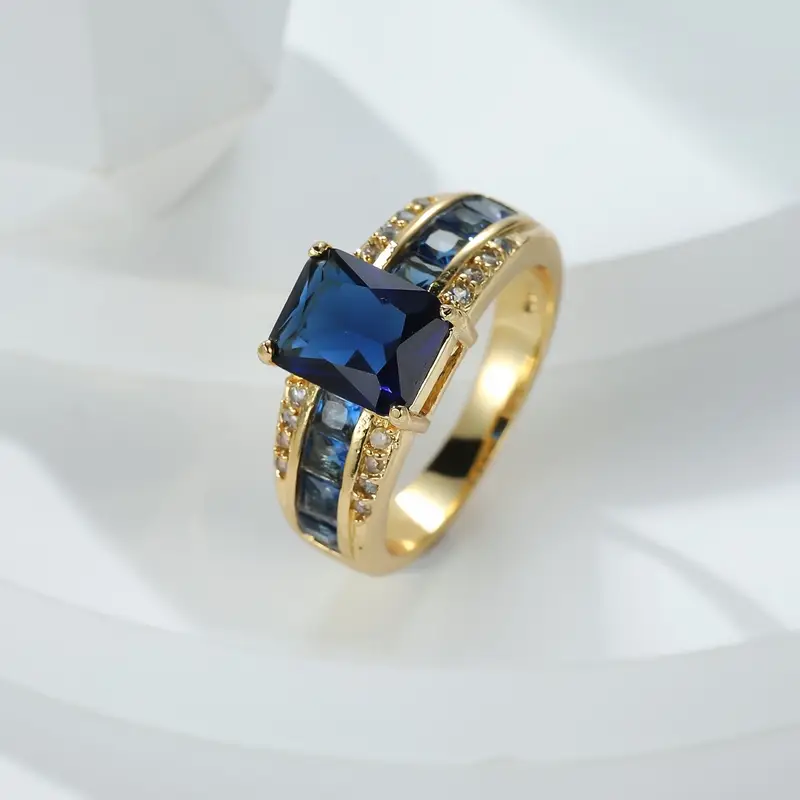 Blauer Goldring