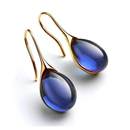 Kristall-Ohrringe in Gold und Silber