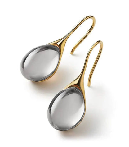 Kristall-Ohrringe in Gold und Silber