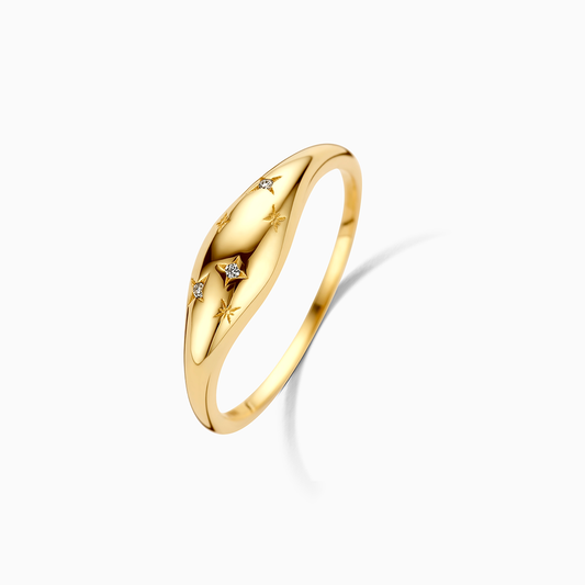 Diamant-Kuppelring | Gold