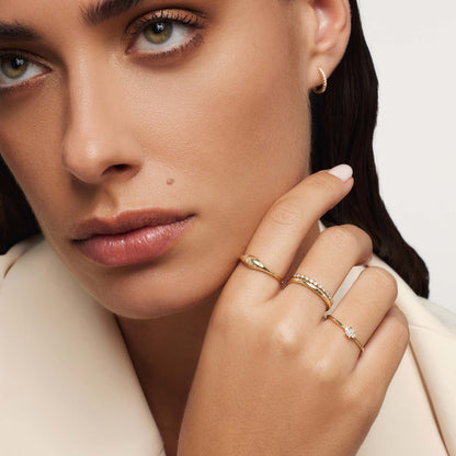 Diamant-Kuppelring | Gold