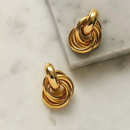 Aussage ineinandergreifende Ohrringe | Gold