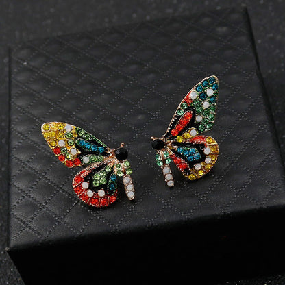 Ohrstecker Schmetterling mit buntem Zirkonia