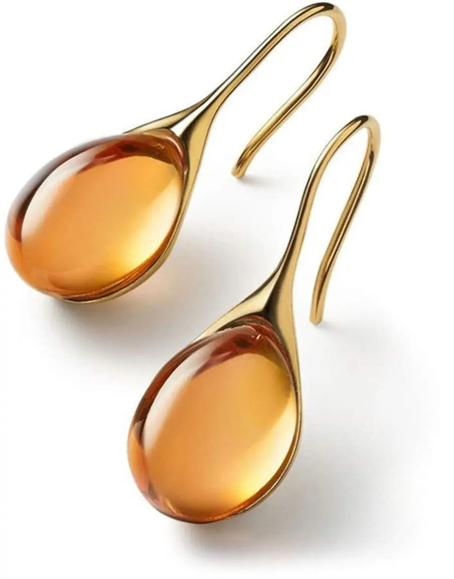 Kristall-Ohrringe in Gold und Silber