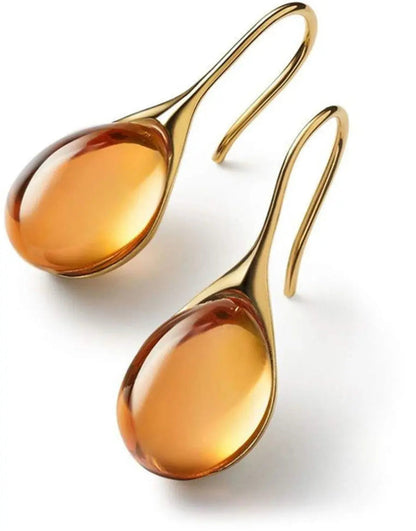 Kristall-Ohrringe in Gold und Silber