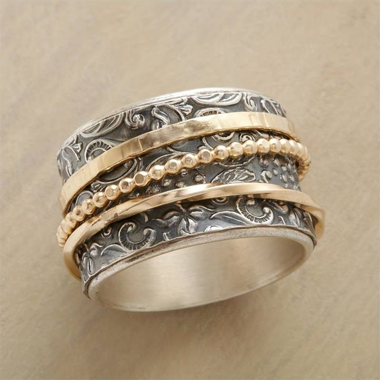 Vintage Gold- und Silberantiker Ring
