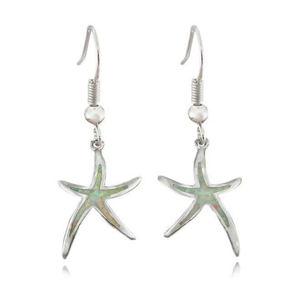 Seeigel Ohrringe aus Opal und Silber